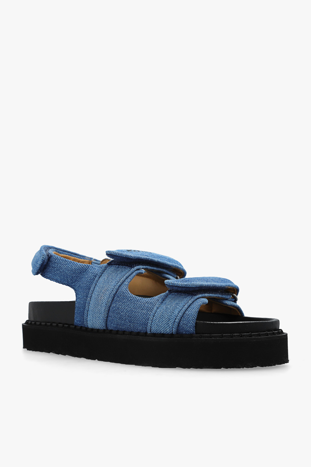 SchaferandweinerShops KR - Blue 'Madee' denim sandals Isabel
